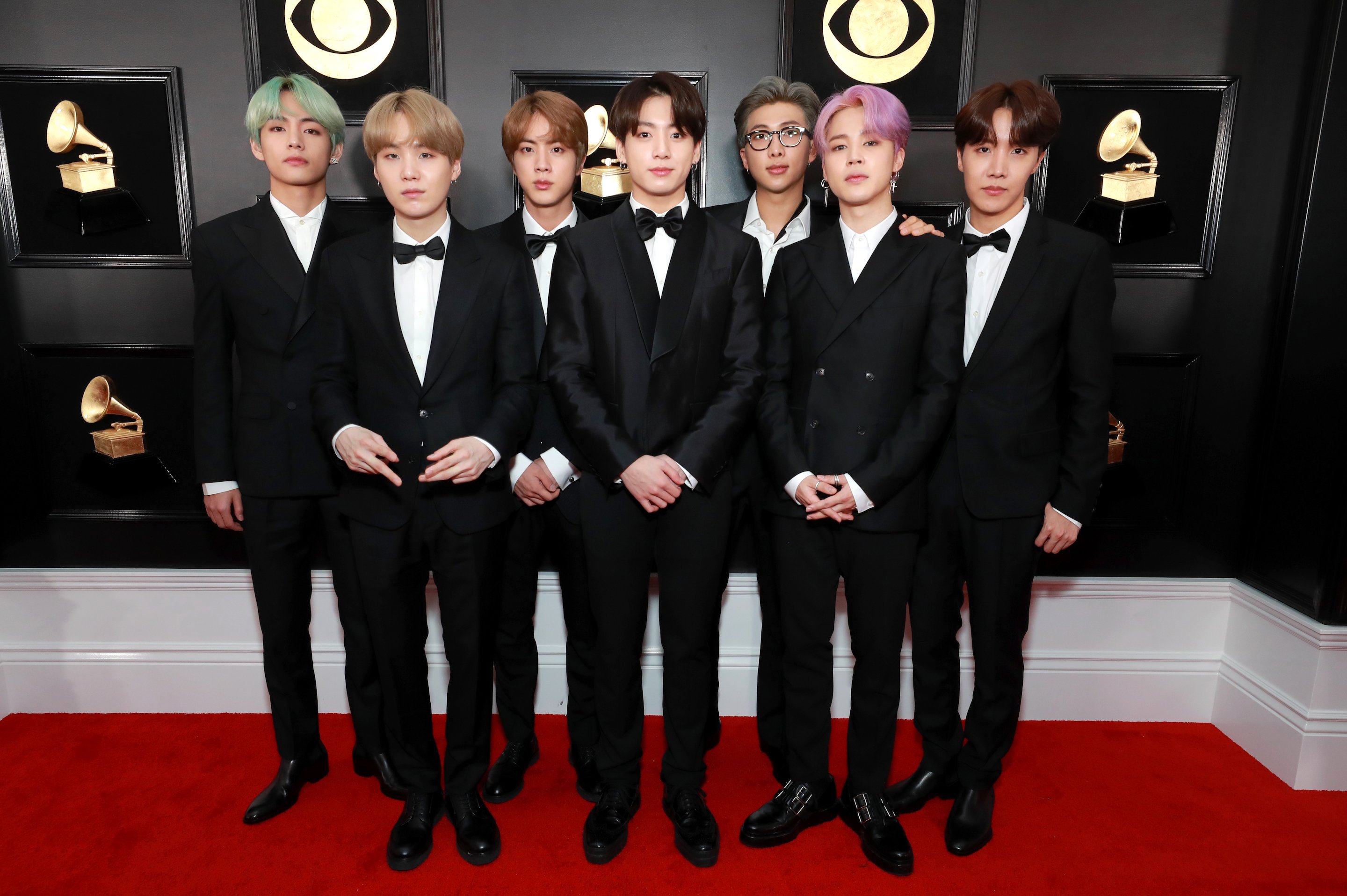 BTS members attend the Grammy Awards