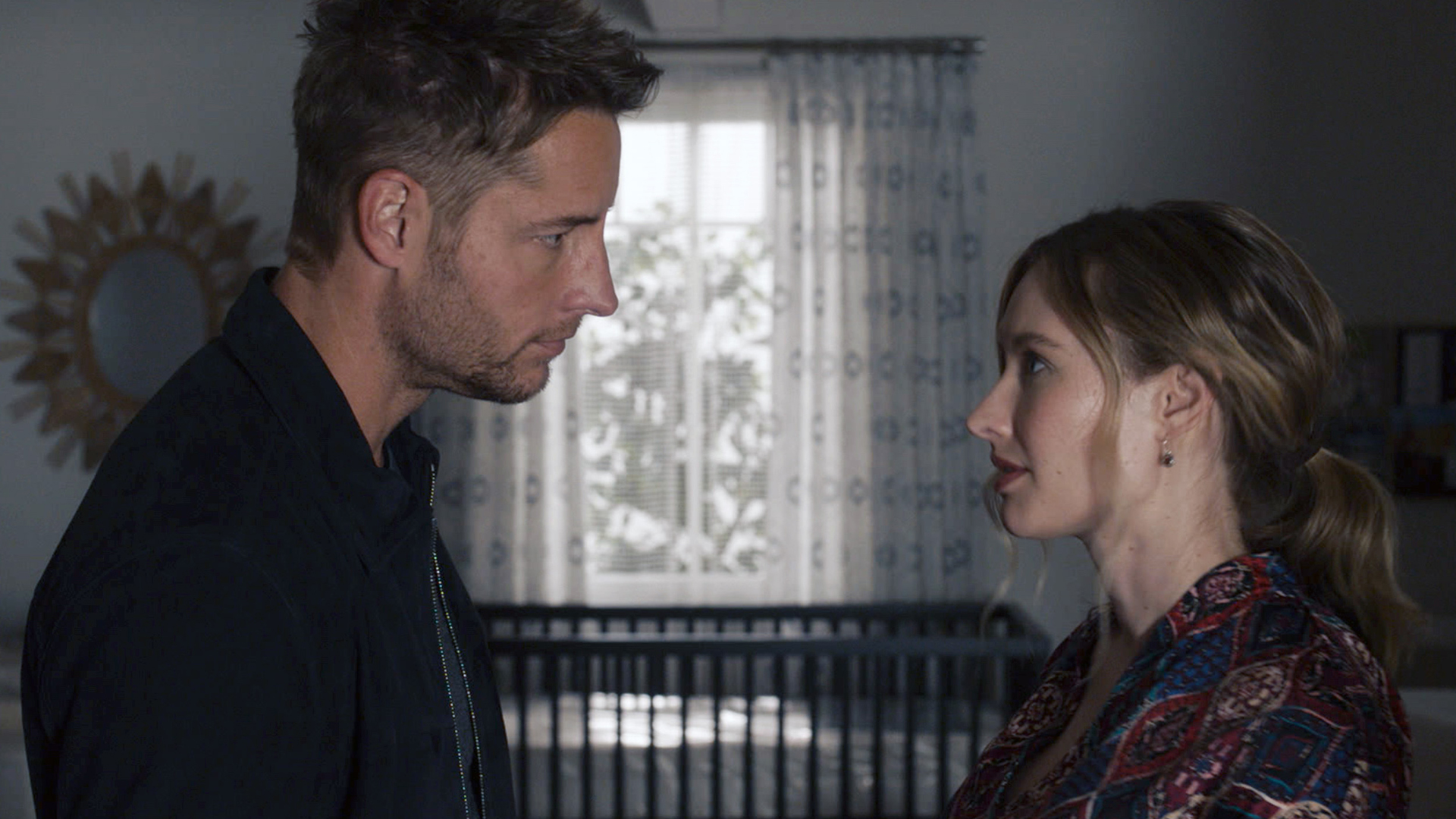 Justin Hartley as Kevin and Caitlin Thompson as Madison on 'This Is Us' Season 5 Episode 5 in 2021