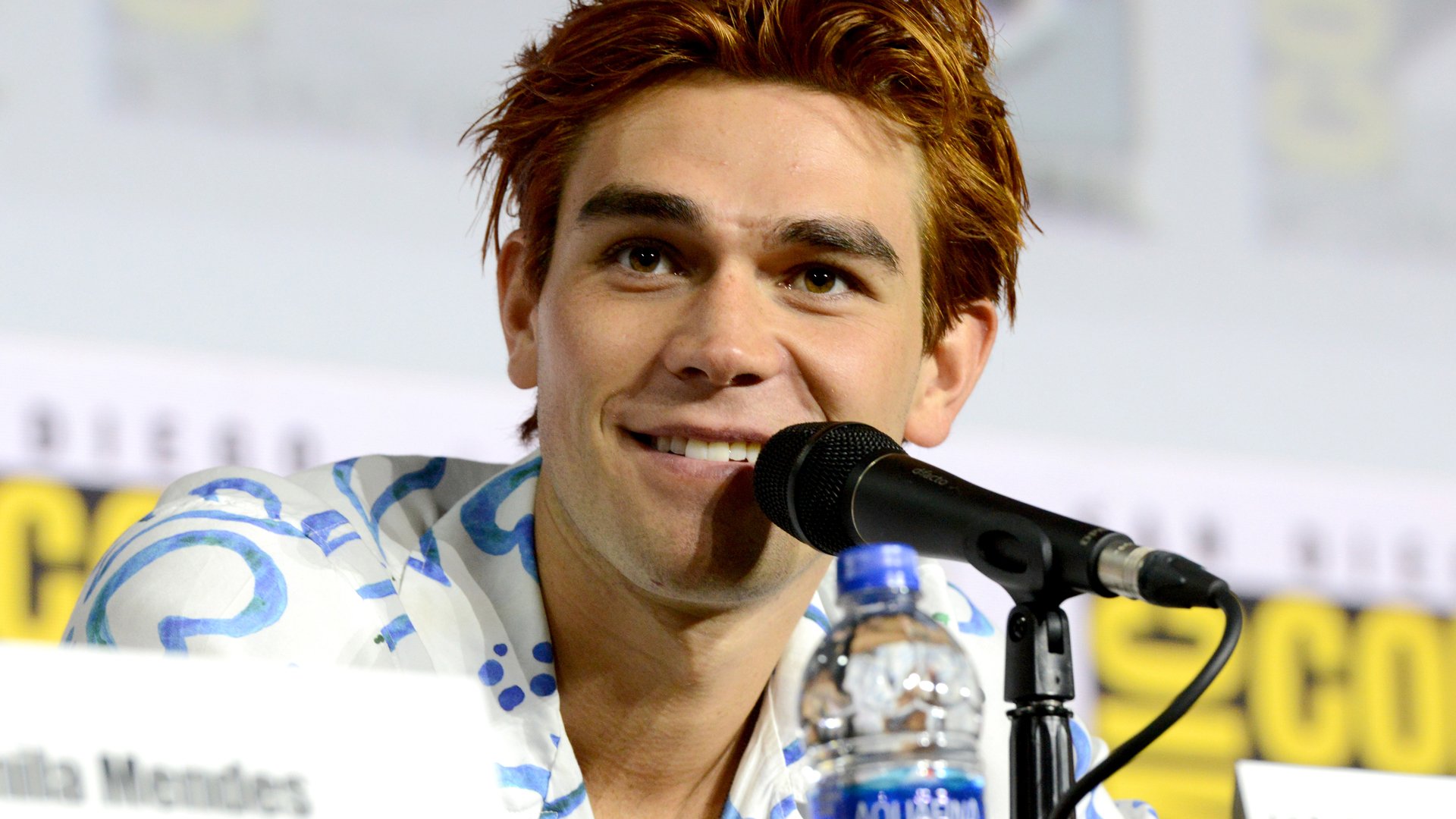 KJ Apa speaks at the "Riverdale" Special Video Presentation and Q&A during 2019 Comic-Con International at San Diego Convention Center on July 21, 2019 in San Diego, California.