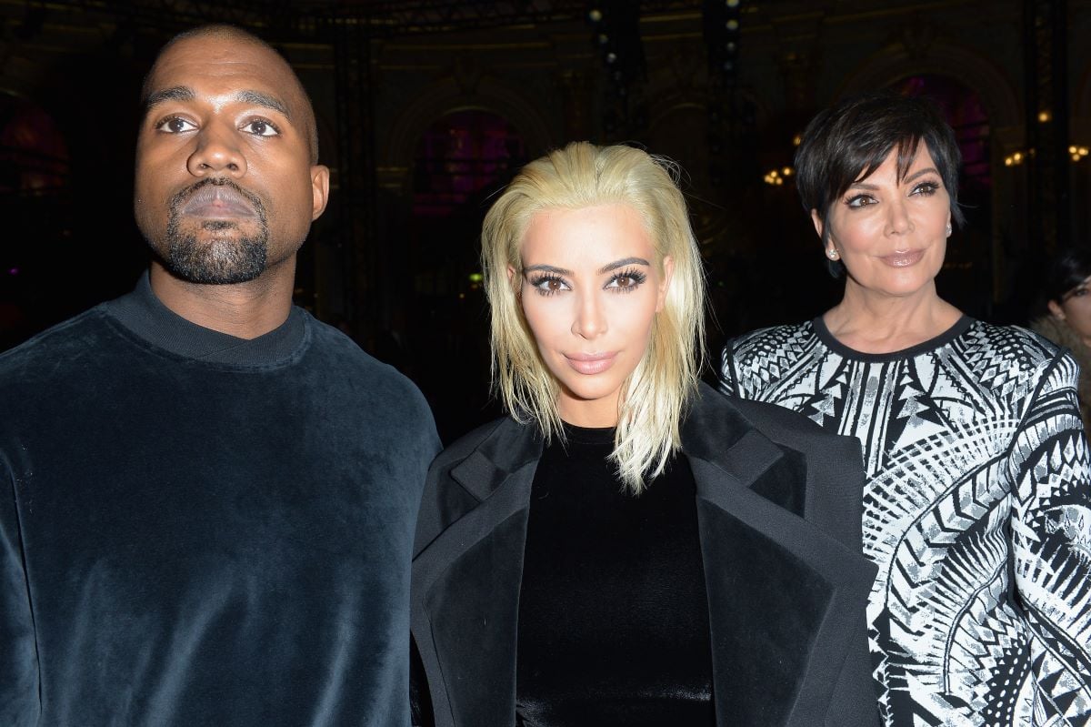 Kanye West, Kim Kardashian, and Kris Jenner