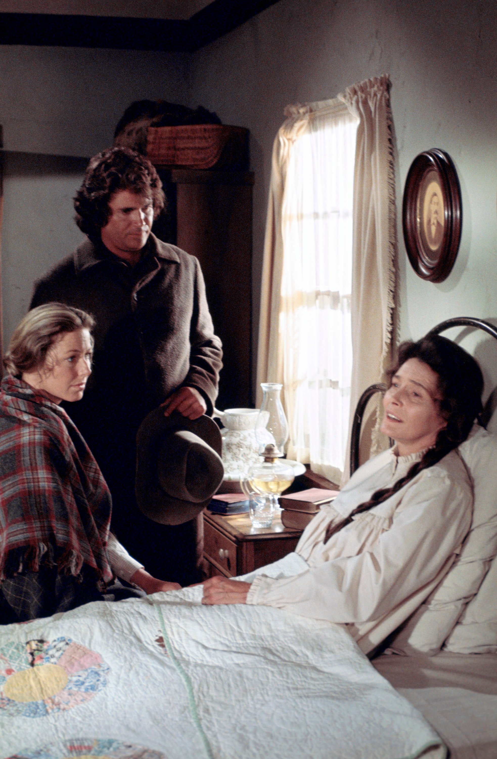 Karen Grassle, Michael Landon, and Patricia Neal of 'Little House on the Prairie'
