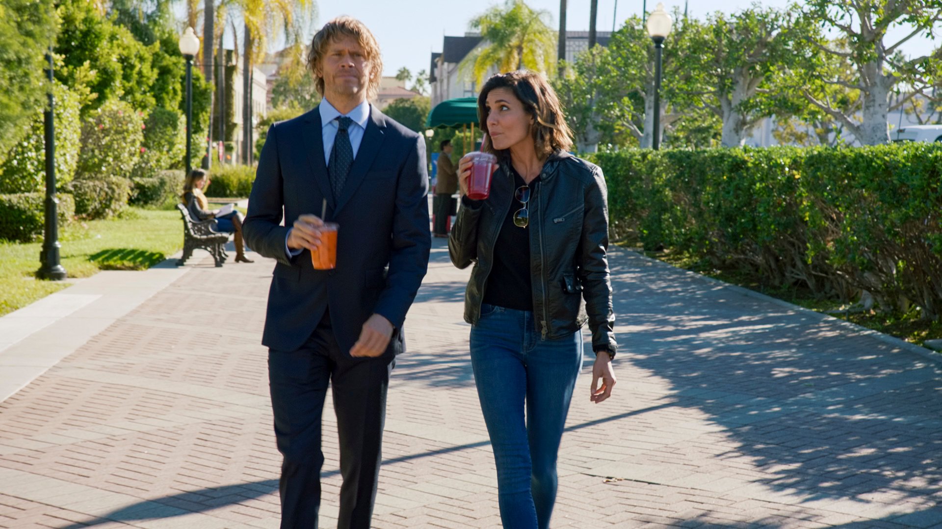 Kensi and Deeks get ready for his FLETC interview on NCIS Los Angeles | CBS via Getty Images