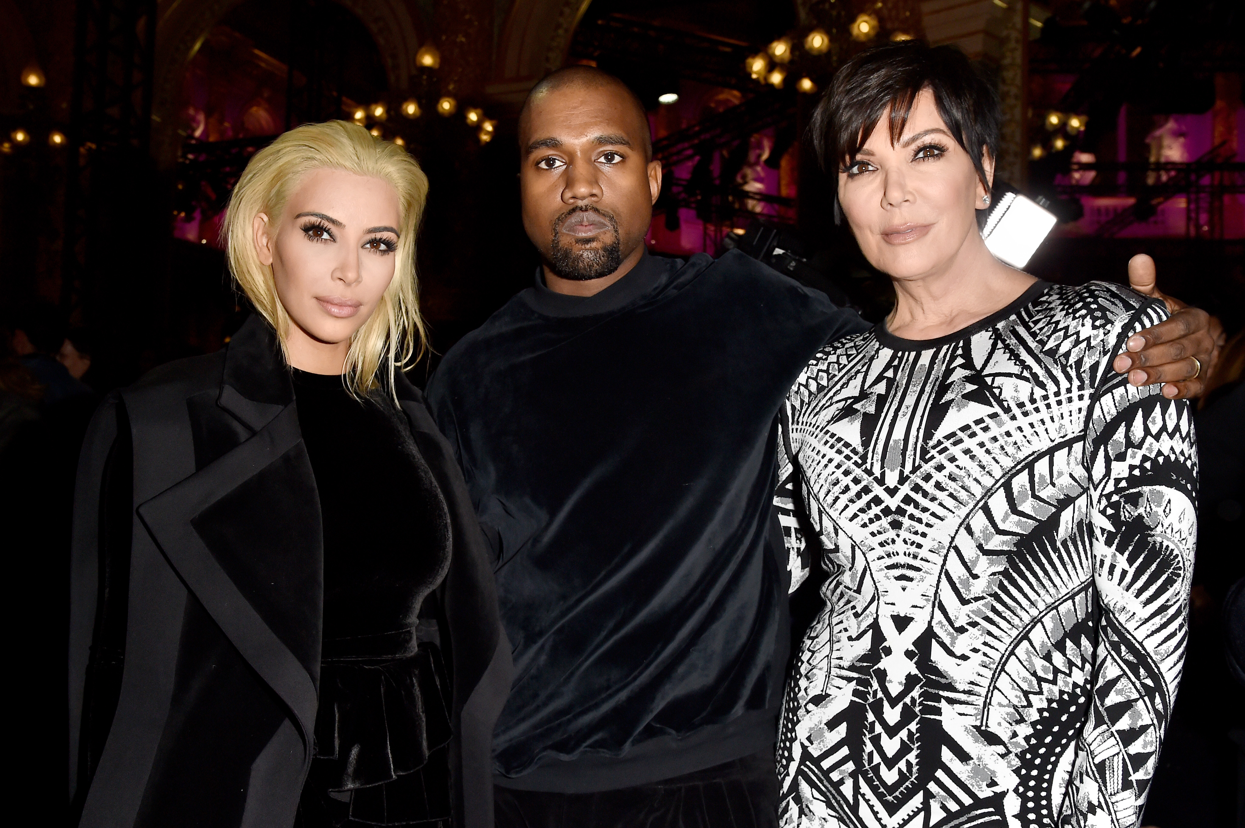 Kim Kardashian West, Kanye West, and Kris Jenner