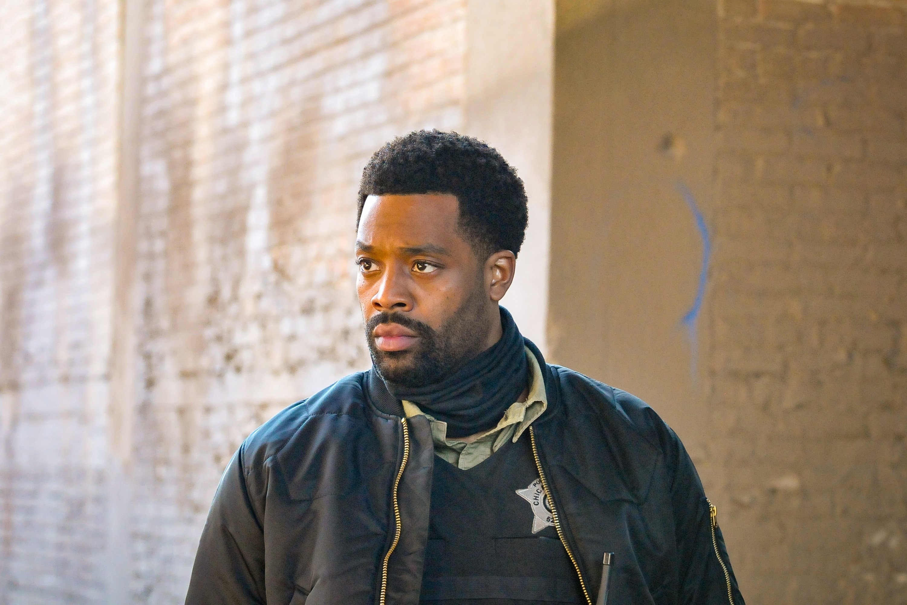 LaRoyce Hawkins on the set of 'Chicago P.D.' | Matt Dinerstein/NBC/NBCU Photo Bank via Getty Images