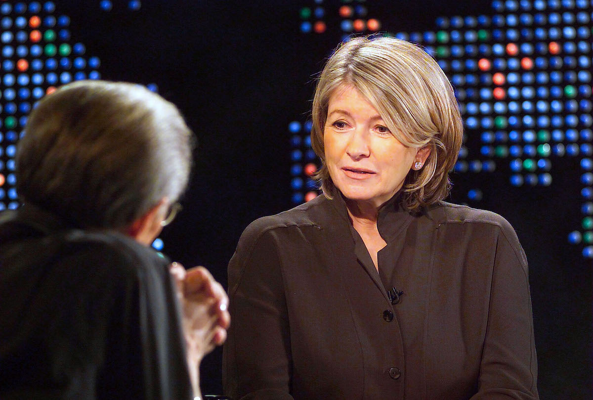 Larry King interviews Martha Stewart during a taping of Larry King Live on Saturday, December 20, 2003