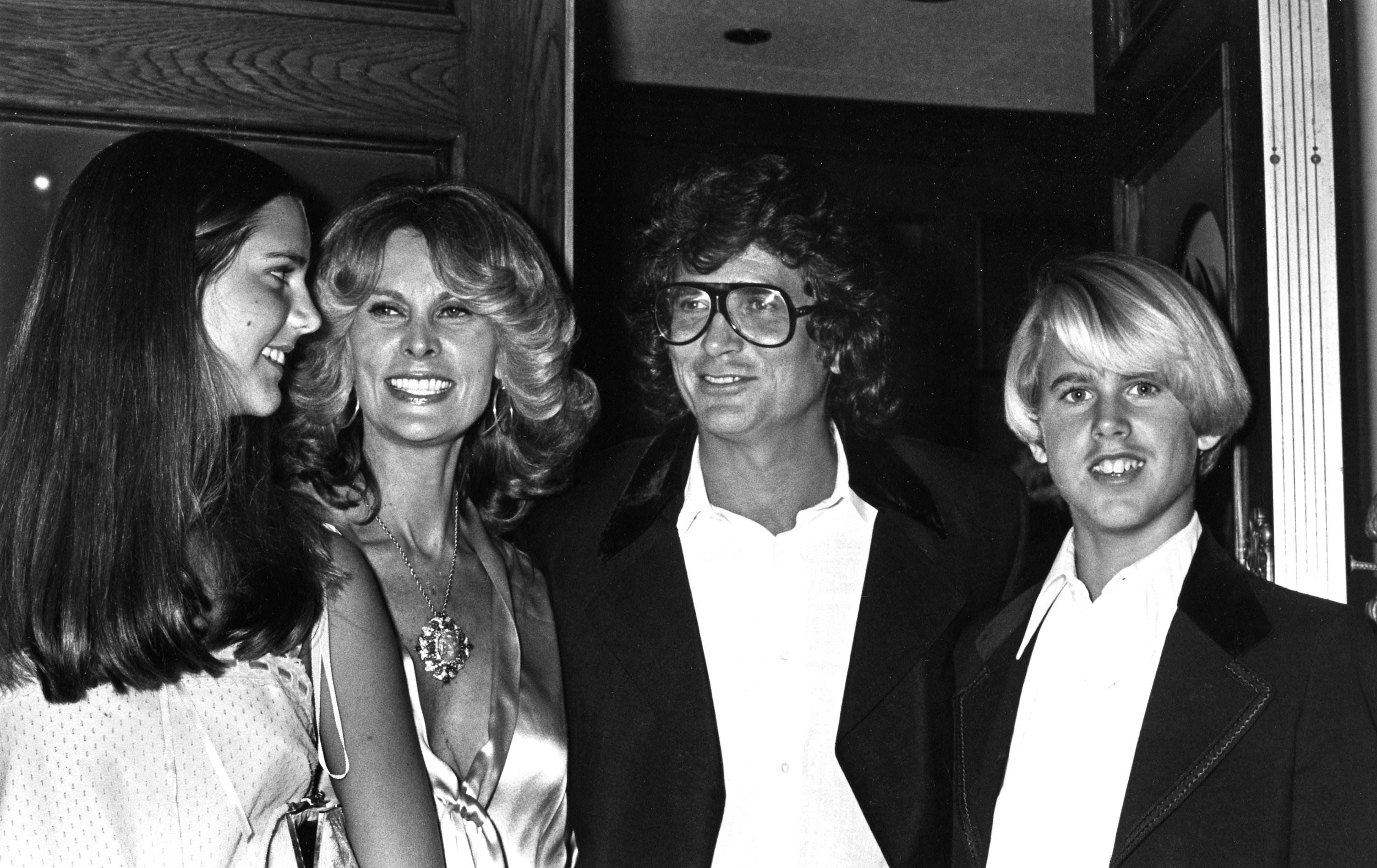 LOS ANGELES - FEBRUARY 20: Actor Michael Landon, wife Lynn Noe, daughter Leslie Landon and son Michael Landon Jr. attend Fourth Annual People's Choice Awards on February 20, 1978 in Los Angeles, California.