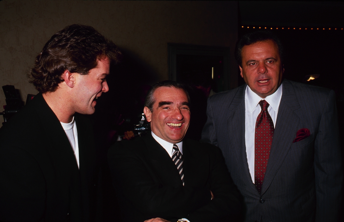Martin Scorsese (center) with Ray Liotta (left) and Paul Sorvino 