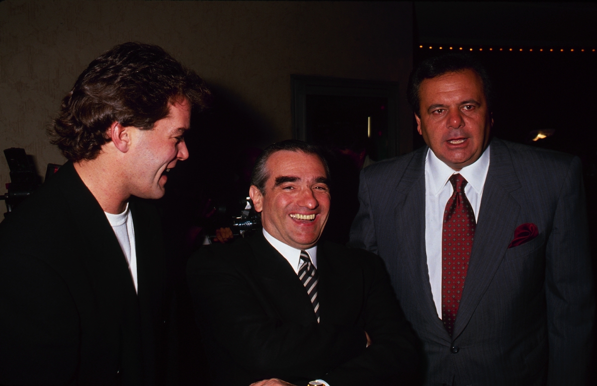Martin Scorsese (center) with Ray Liotta (left) and Paul Sorvino