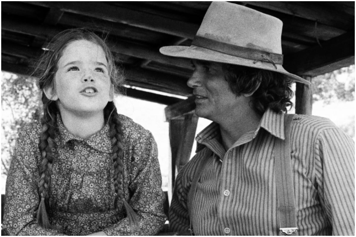 LITTLE HOUSE ON THE PRAIRIE -- Season 1 -- Pictured: (l-r) Melissa Gilbert as Laura Ingalls Wilder, Michael Landon as Charles Philip Ingalls