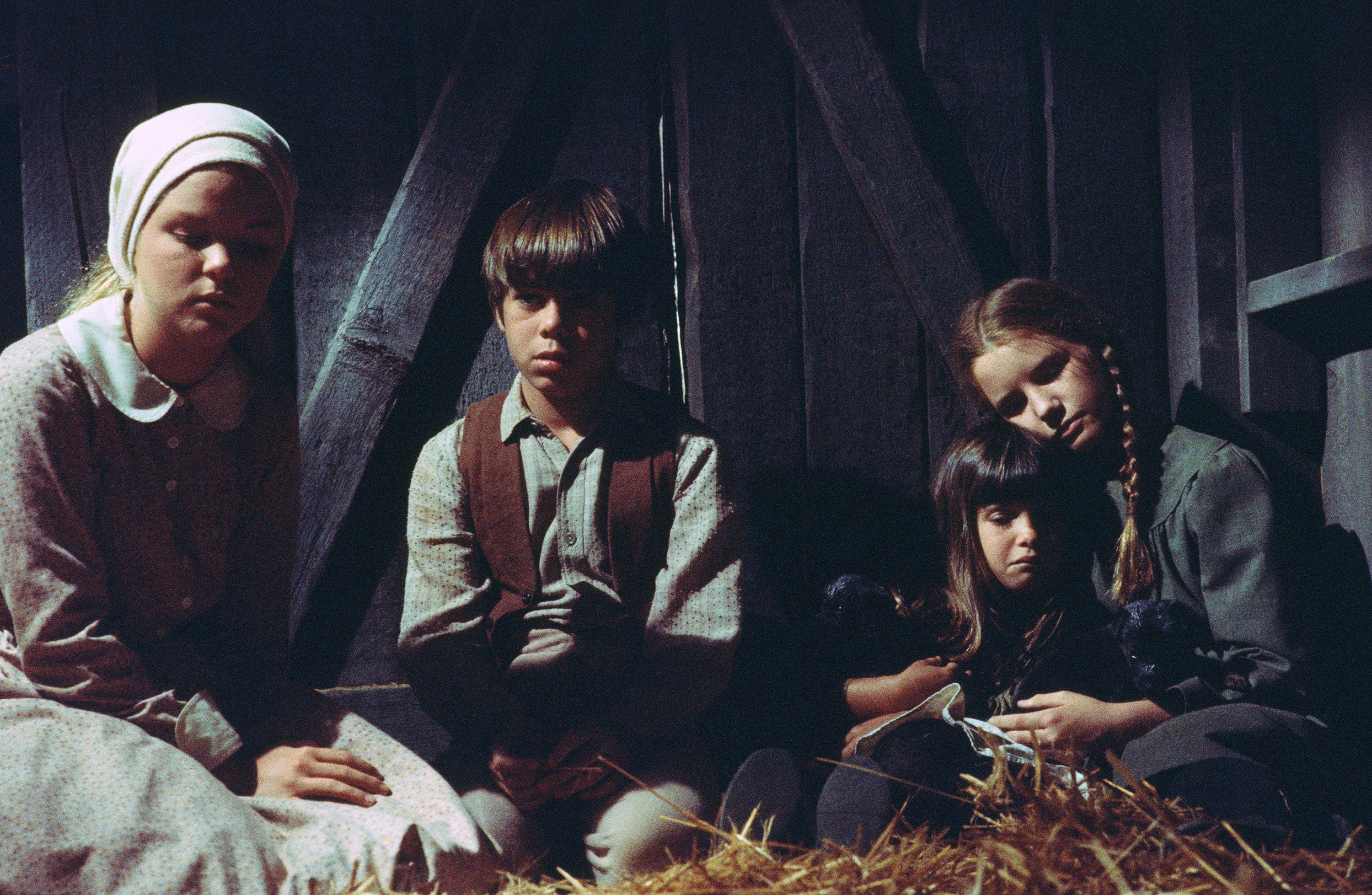 Melissa Sue Anderson as Mary Ingalls, Patrick Labyorteaux as Andrew'Andy' Garvey , Lindsay or Sydney Greenbush as Carrie Ingalls, Melissa Gilbert as Laura Ingalls
