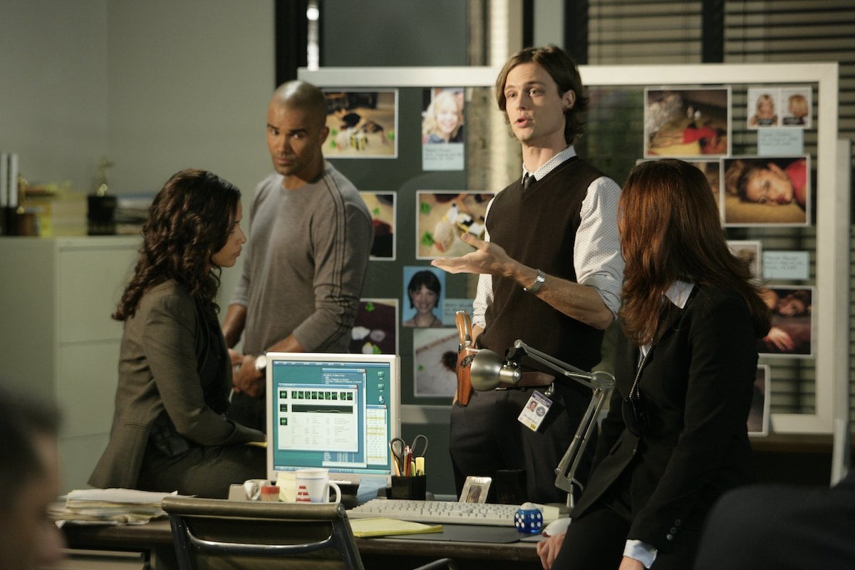 Meta Golding, Shemar Moore, Matthew Gray Gubler, and Paget Brewster in 'Criminal Mnds'