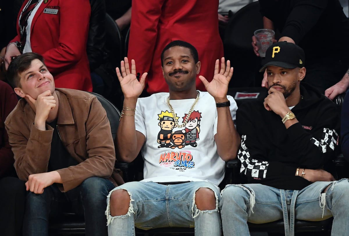 Michael B. Jordan attends Los Angeles Lakers and Milwaukee Bucks basketball game