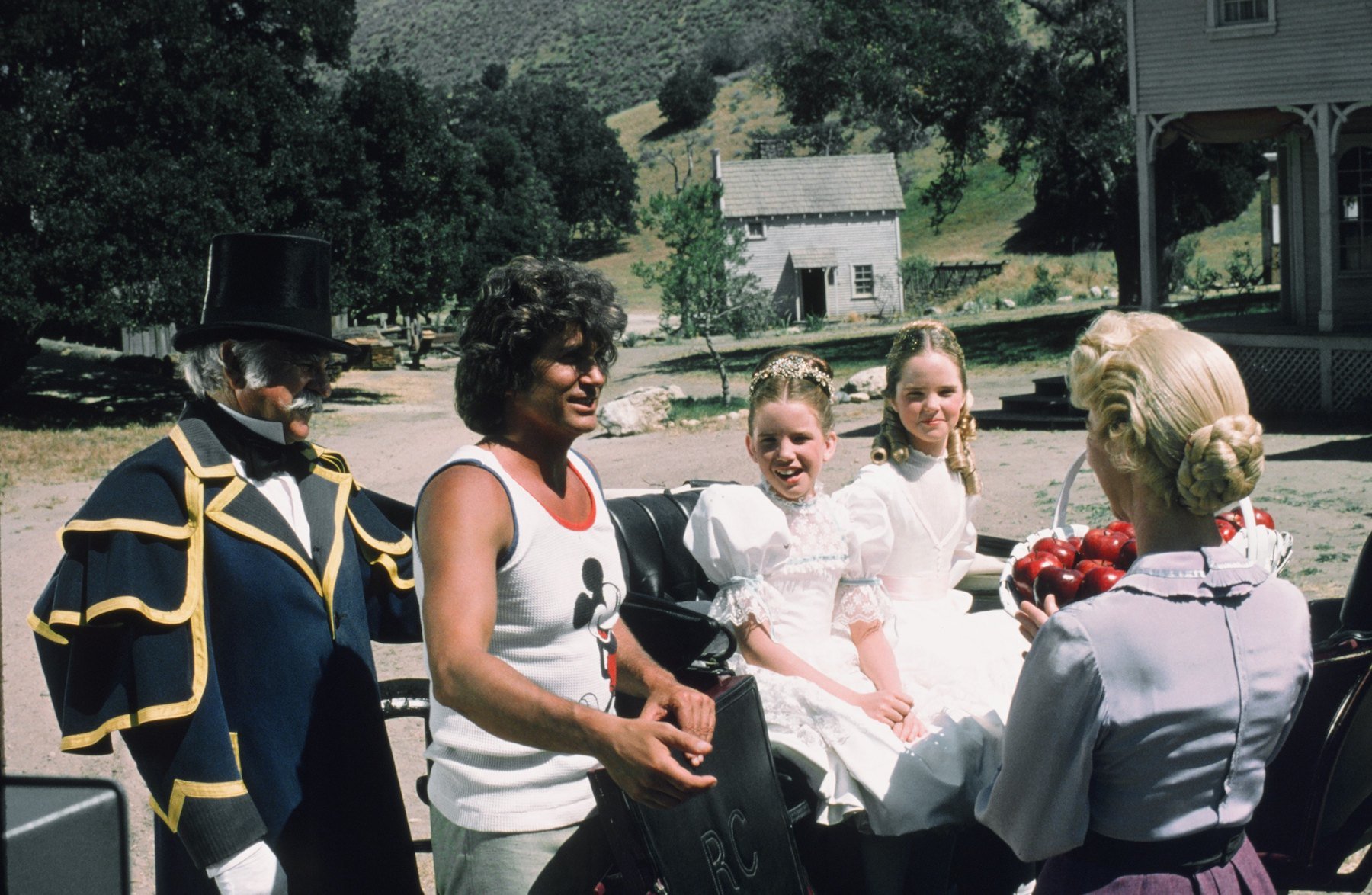 Michael Landon and Charlotte Stewart on 'Little House on the Prairie' 