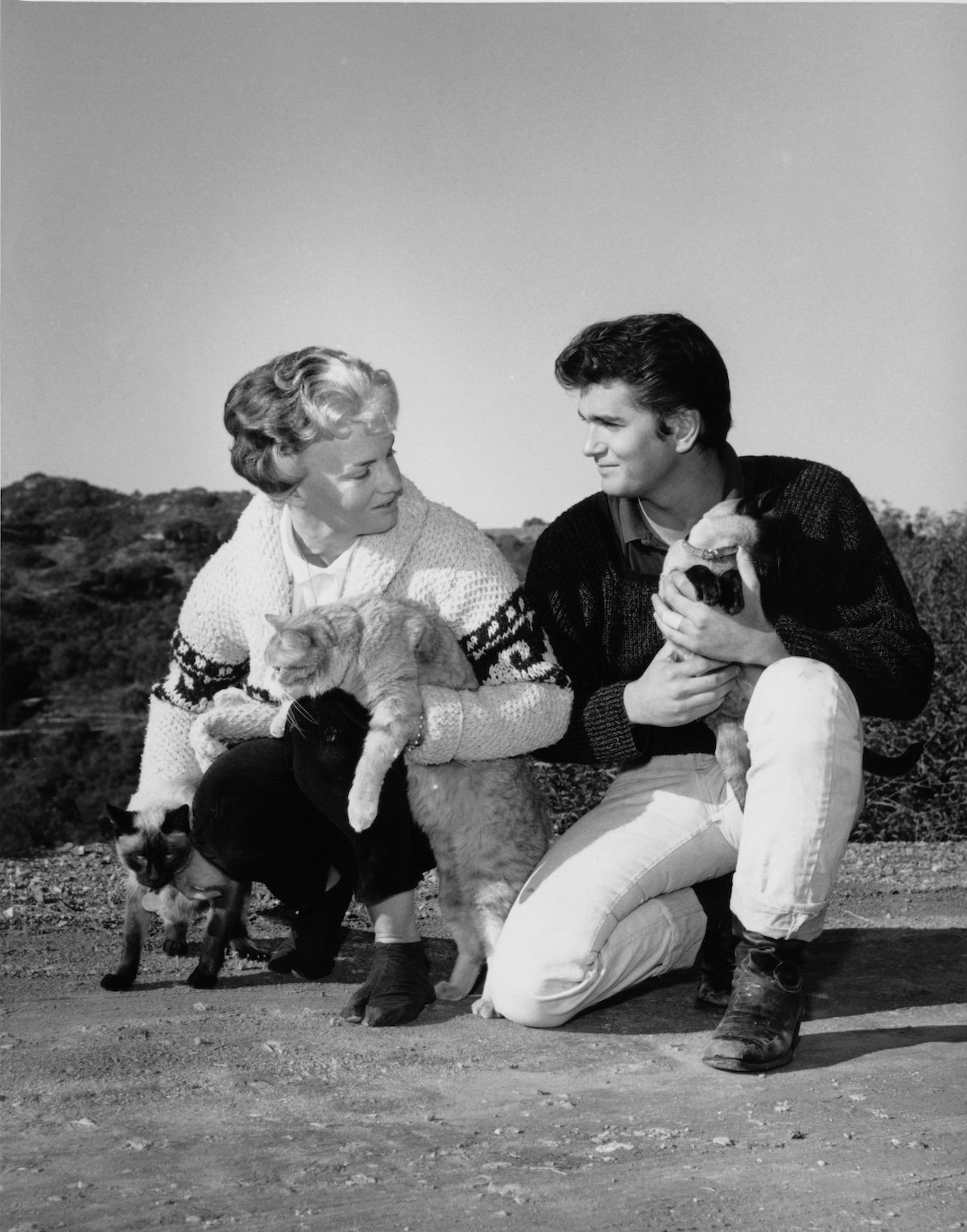 Michael Landon with his first wife, Dodie Levy-Fraser