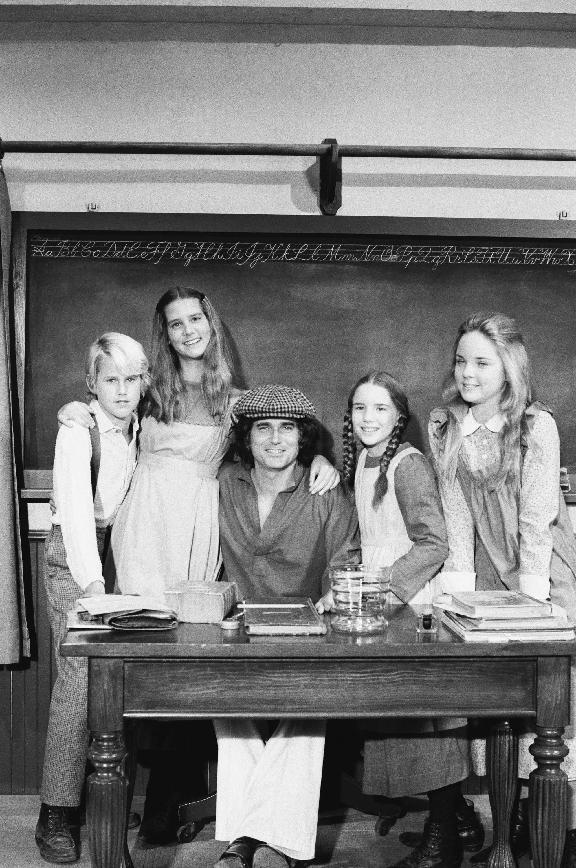 Michael Landon Jr., Leslie Landon, Michael Landon, Melissa Gilbert, and Melissa Sue Anderson of 'Little House on the Prairie'