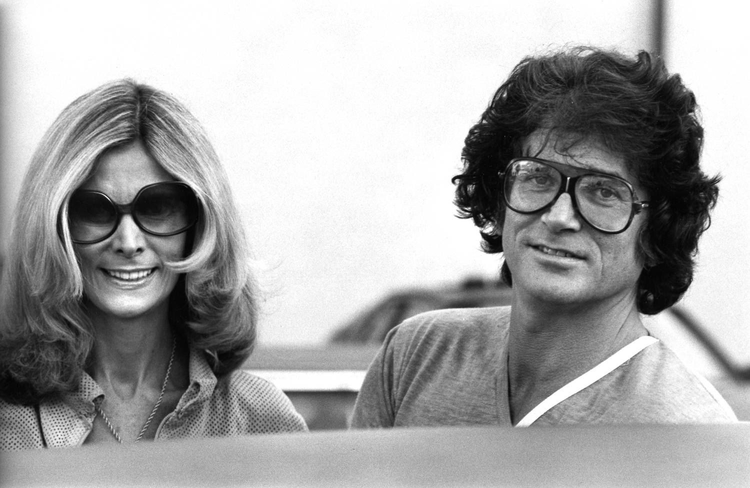 Actor Michael Landon and wife Lynn Noe sighted on February 9, 1979 on Rodeo Drive in Beverly Hills, California. 