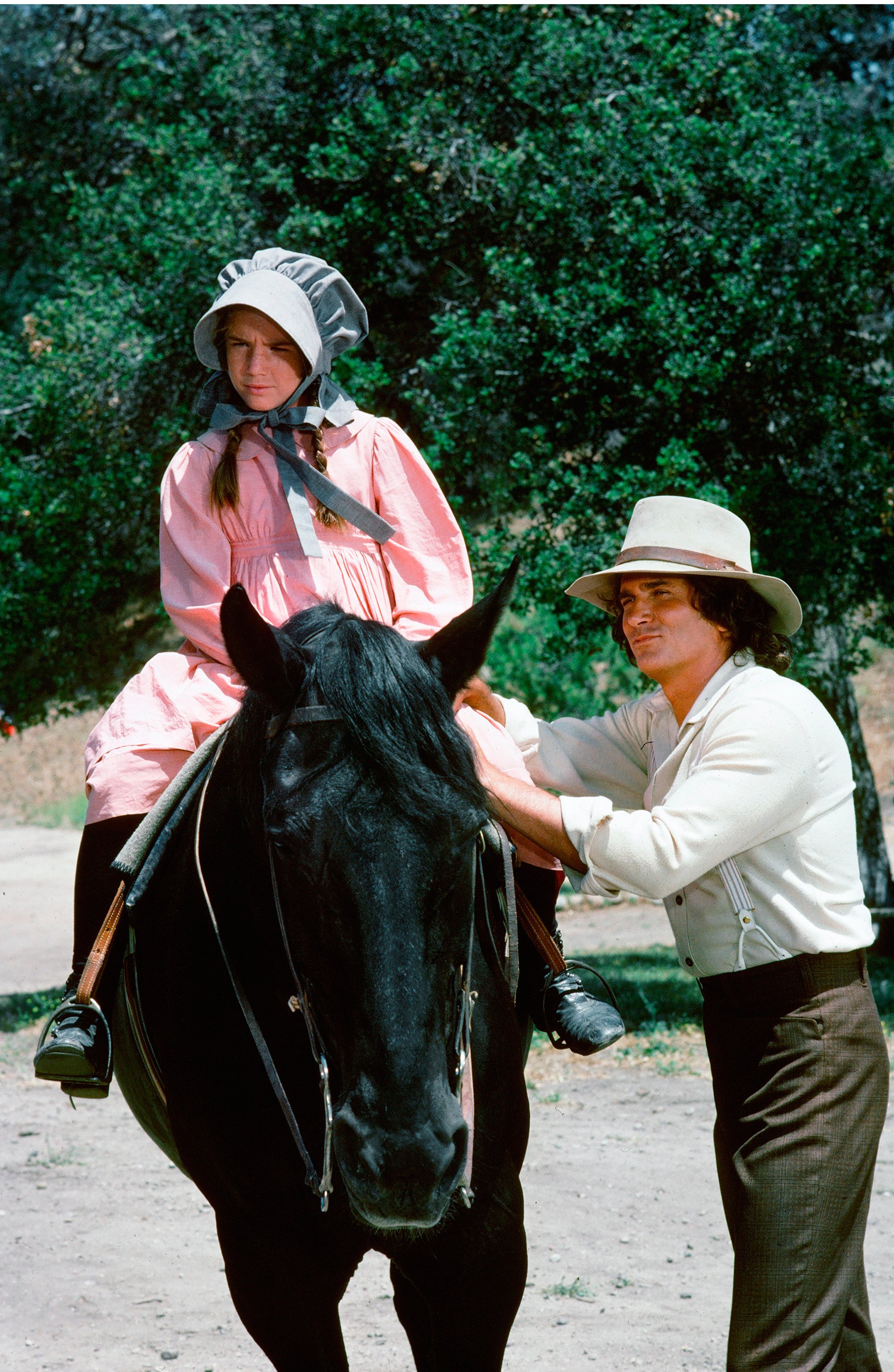 Michael Landon and Melissa Gilbert