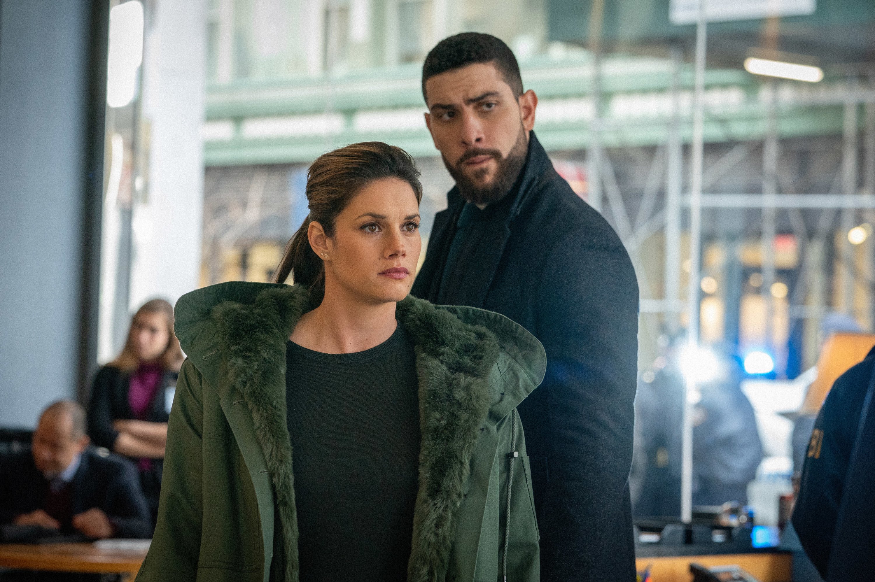 Missy Peregrym and Zeeko Zaki and Maggie and OA on 'FBI' |  Michael Parmelee/CBS via Getty Images