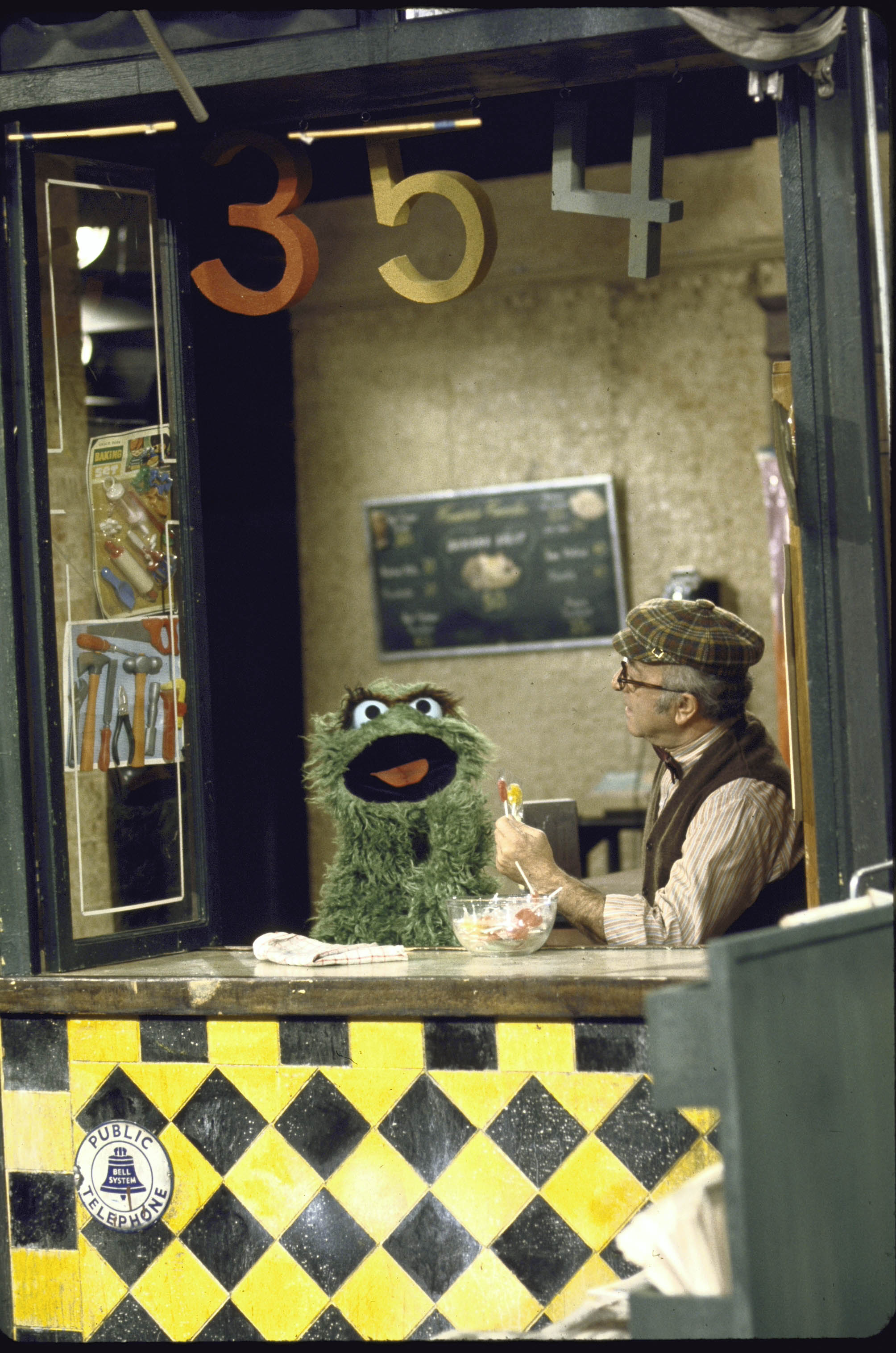 Mr. Hooper and Oscar the Grouch