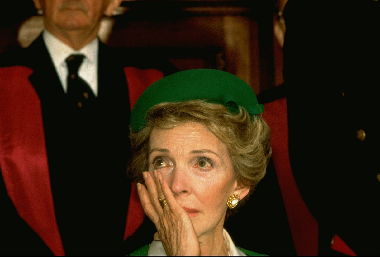 Nancy Reagan crying