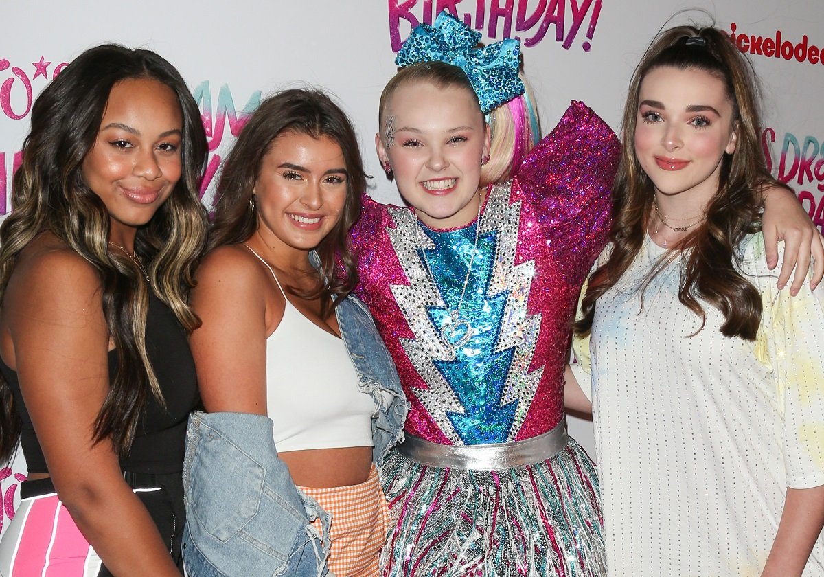 JoJo Siwa with her fellow 'Dance Moms' alums Nia Sioux, Kalani Hilliker, and Kendall Vertes