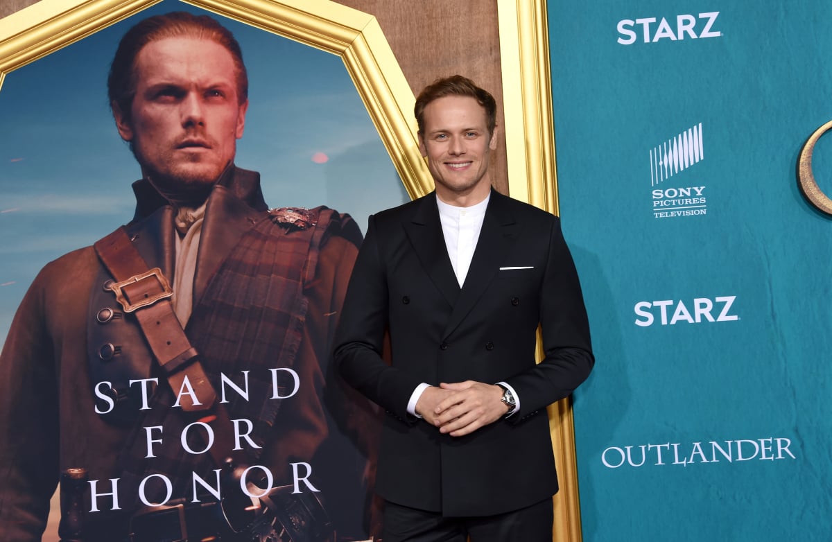 Sam Heughan attends the Starz Premiere event for "Outlander" Season 5 at Hollywood Palladium on February 13, 2020 in Los Angeles, California