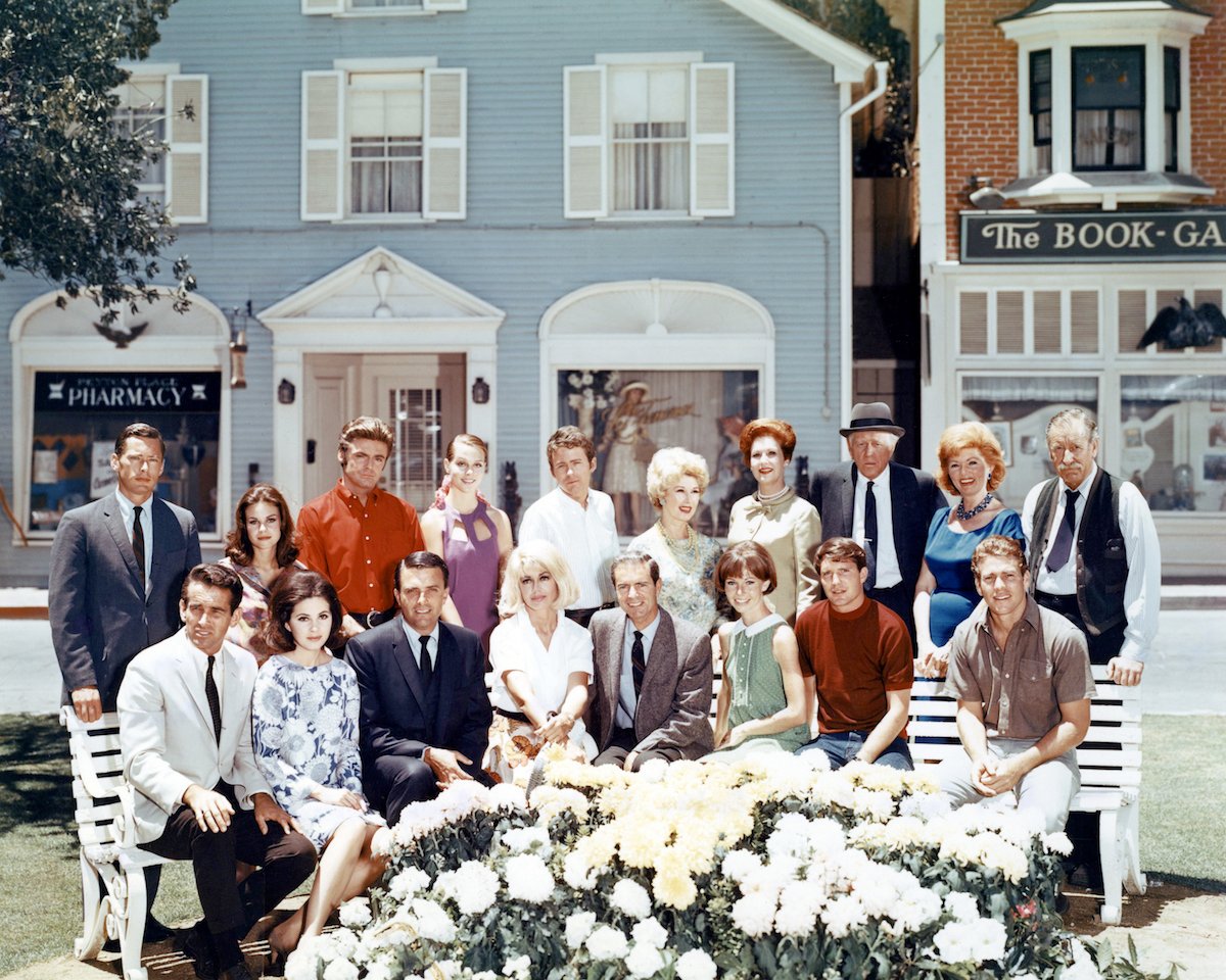 The cast of American soap opera 'Peyton Place', circa 1966.