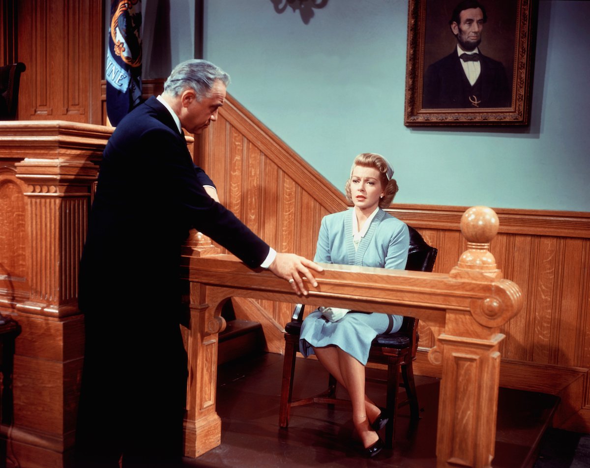Lana Turner on the set of Peyton Place, based on the novel by Grace Metalious and directed by Mark Robson.