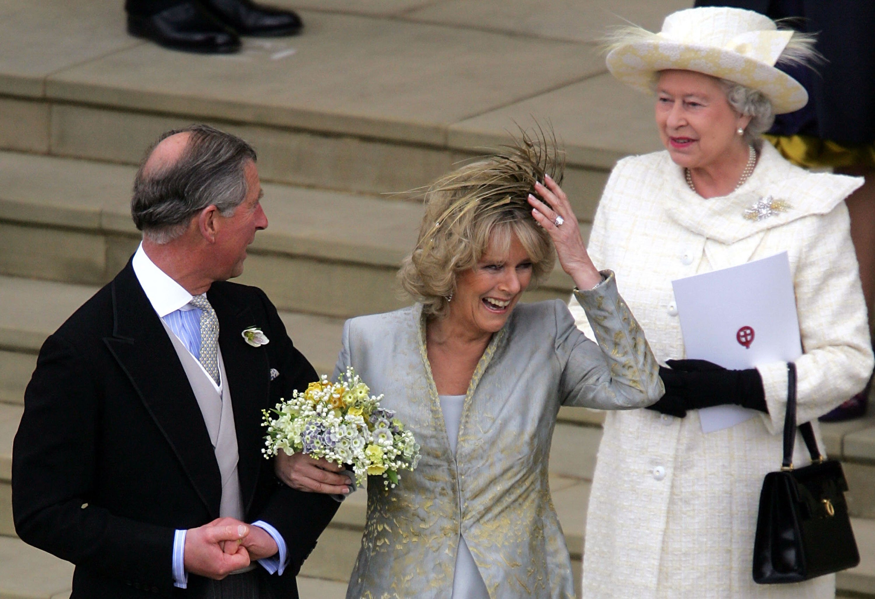 Prince Charles, Camilla Parker Bowles, and Queen Elizabeth II
