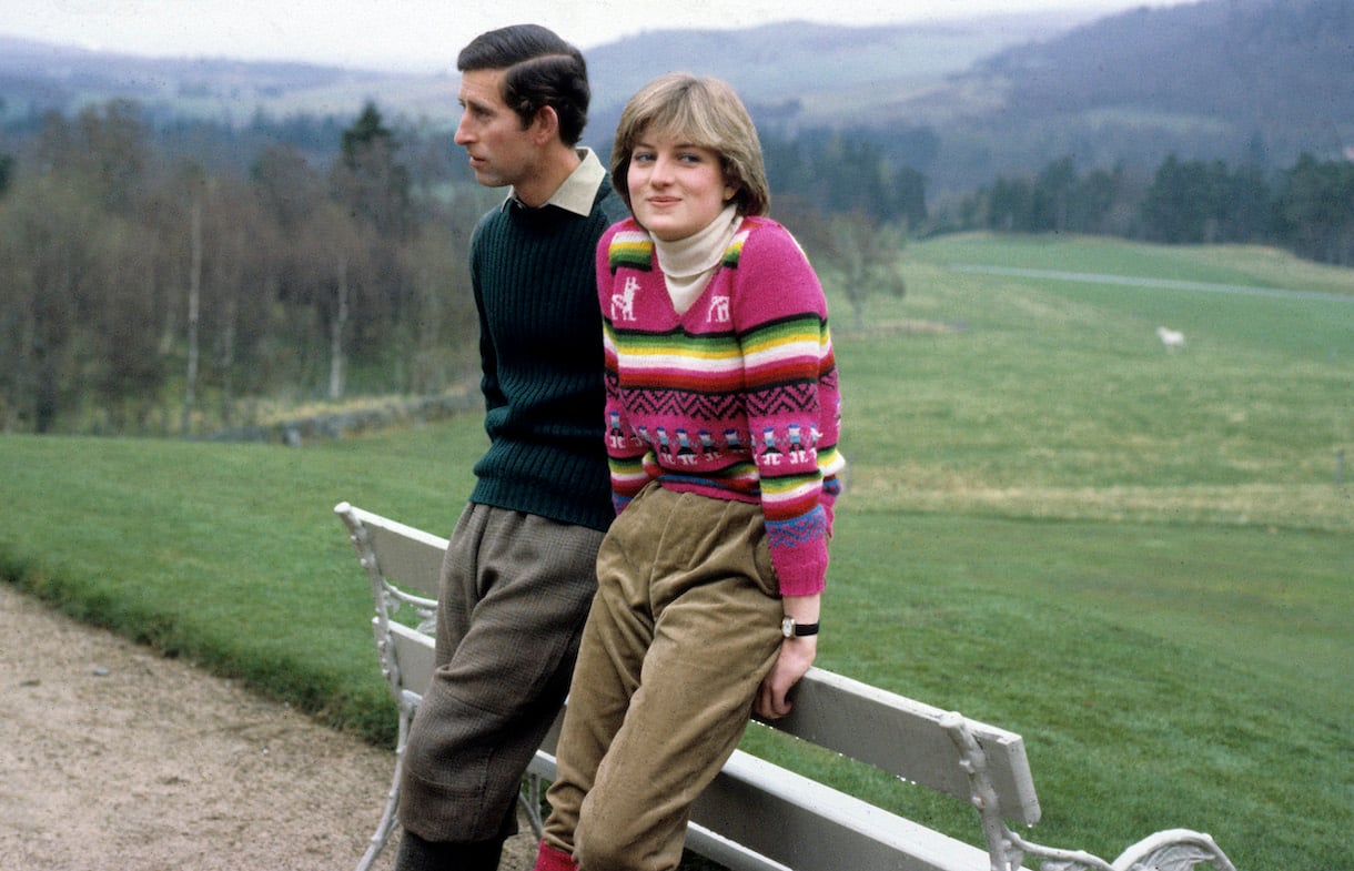 Prince Charles, Prince of Wales and his fiance Lady Diana Spencer