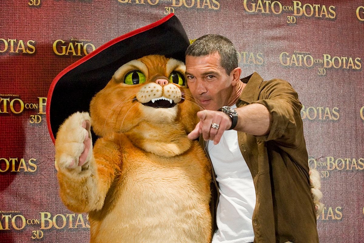 Antonio Banderas at the 'Puss in Boots' press conference in Mexico