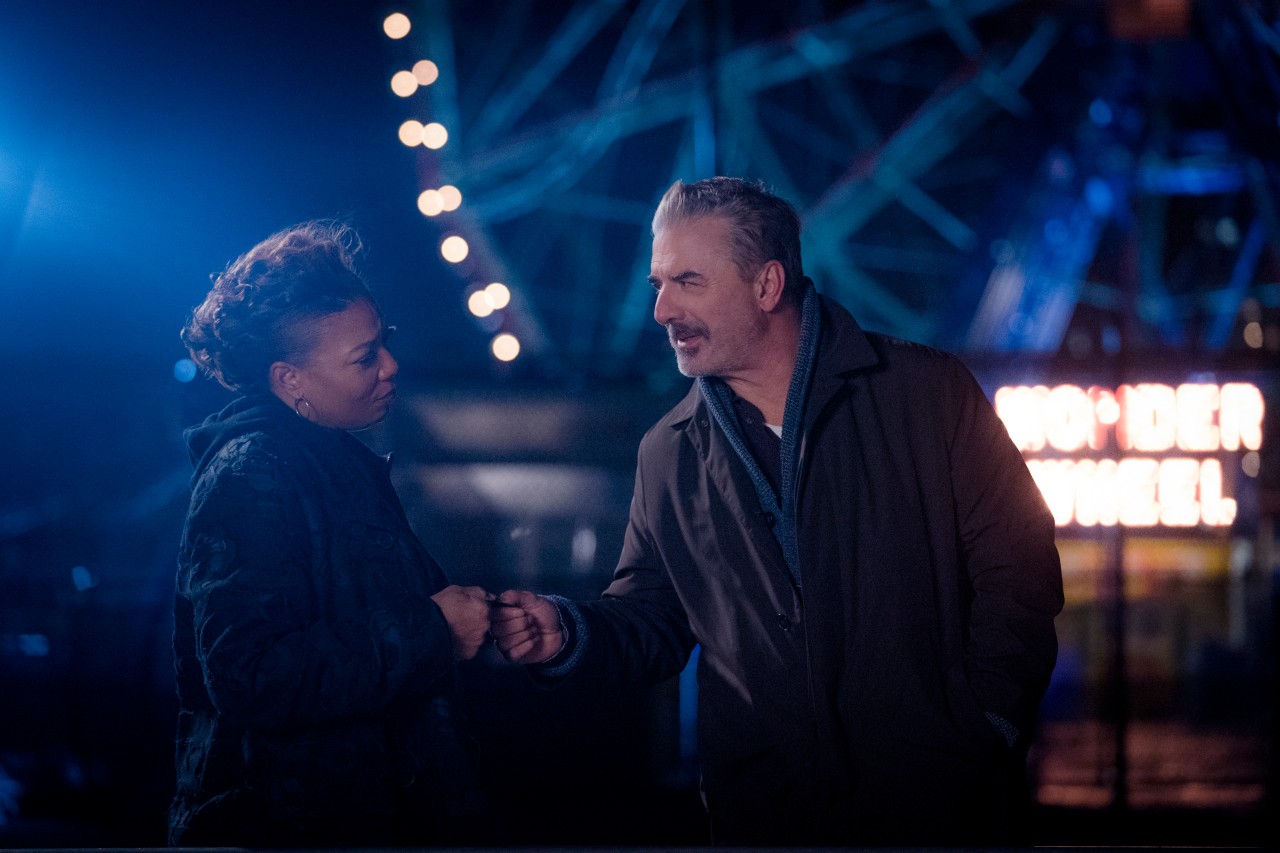 Queen Latifah and Chris Noth on the set of 'The Equalizer' | Barbara Nitke/CBS via Getty Images