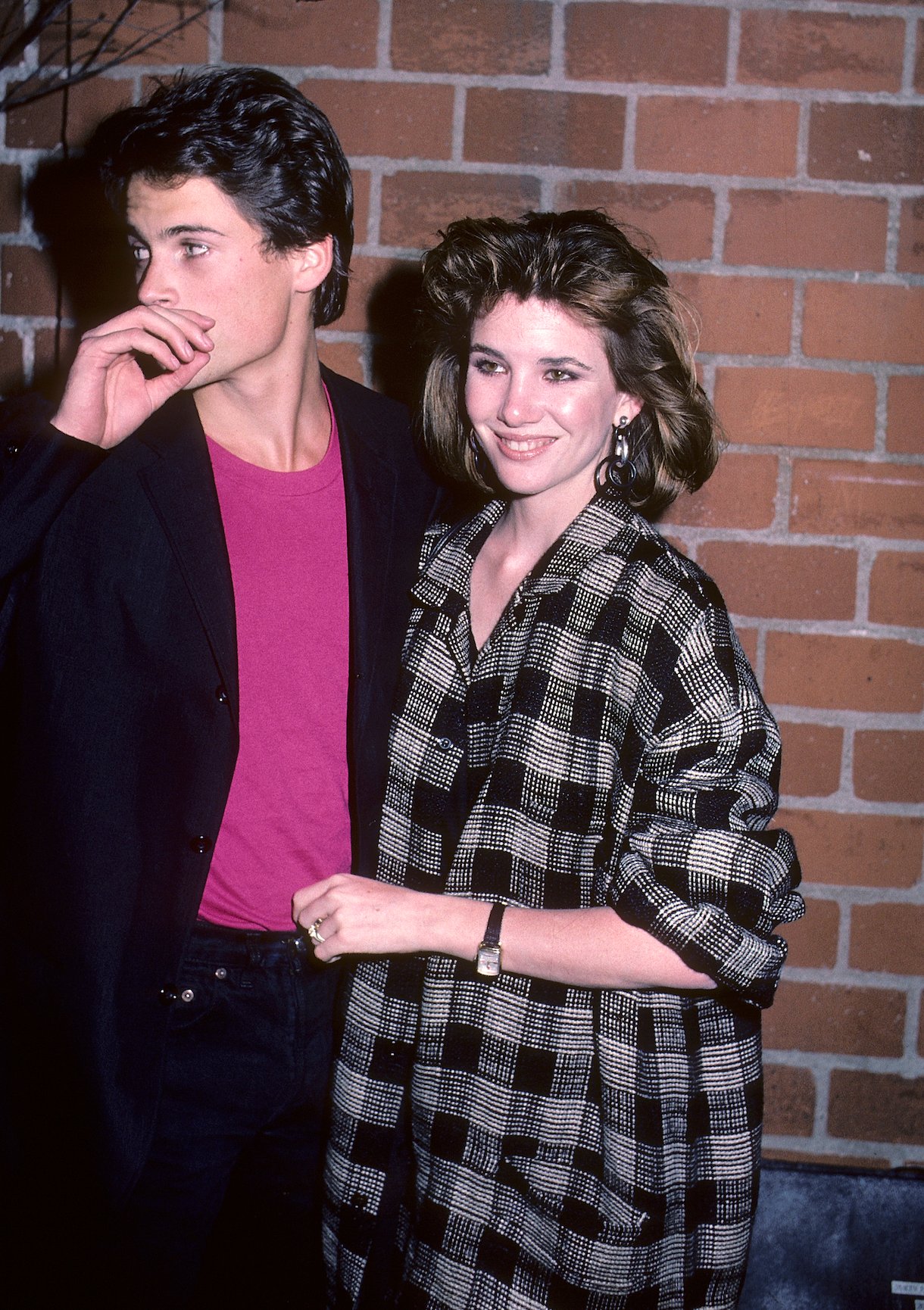 Rob Lowe and actress Melissa Gilbert attend "The Hotel New Hampshire" West Hollywood Premiere