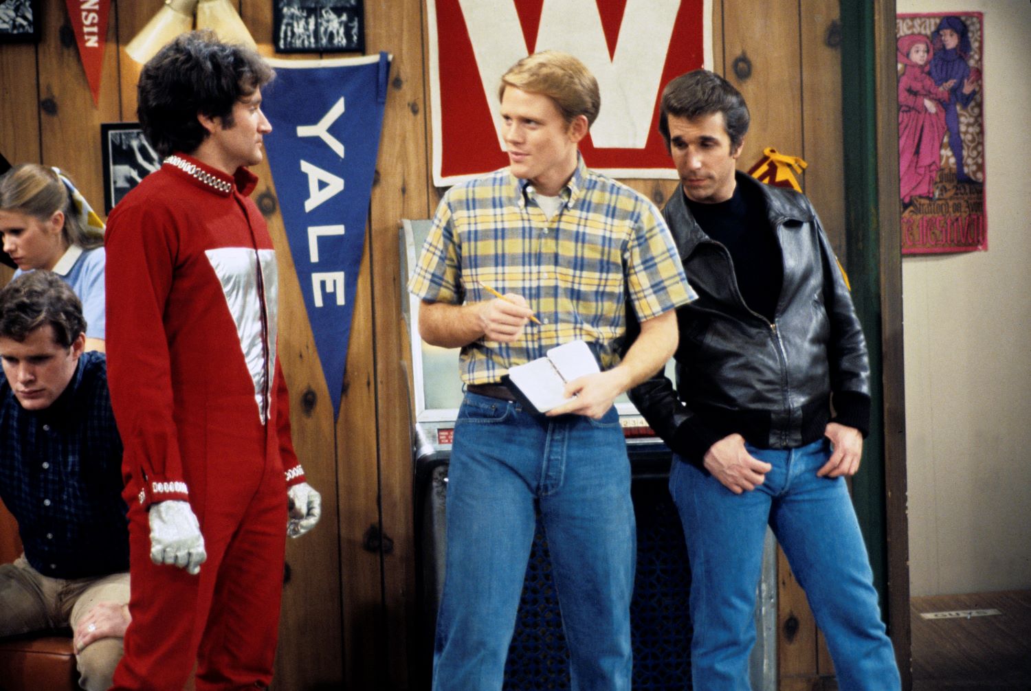 Robin Williams, Ron Howard, and Henry Winkler on 'Happy Days'