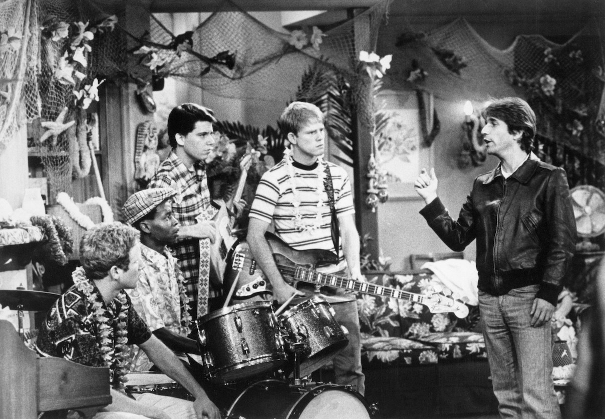 Ron Howard, Henry Winkler, Donny Most, and Anson Williams in a scene from 'Happy Days'