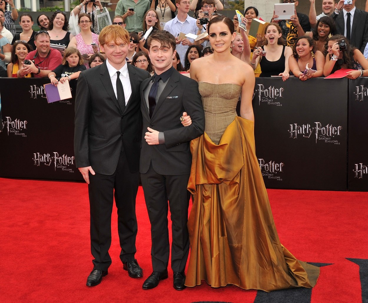 Rupert Grint, Daniel Radcliffe, and Emma Watson