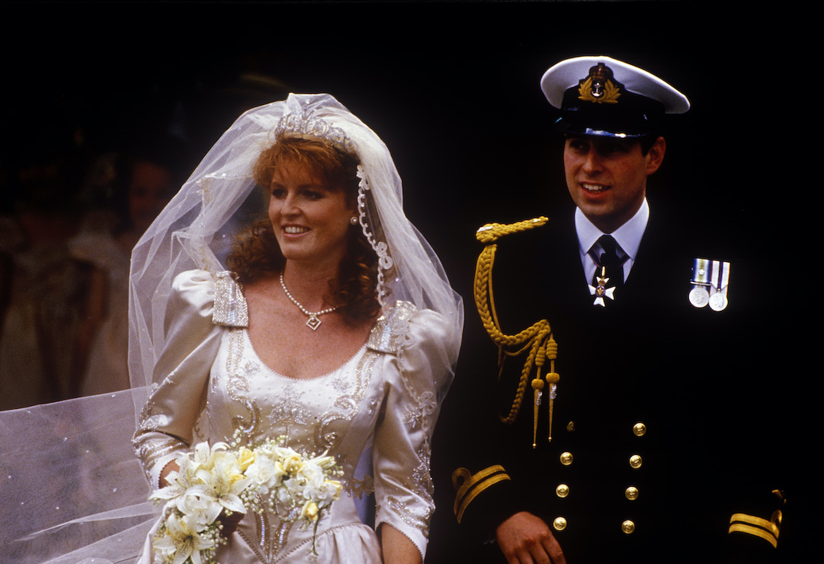 Sarah Ferguson and Prince Andrew at their wedding 