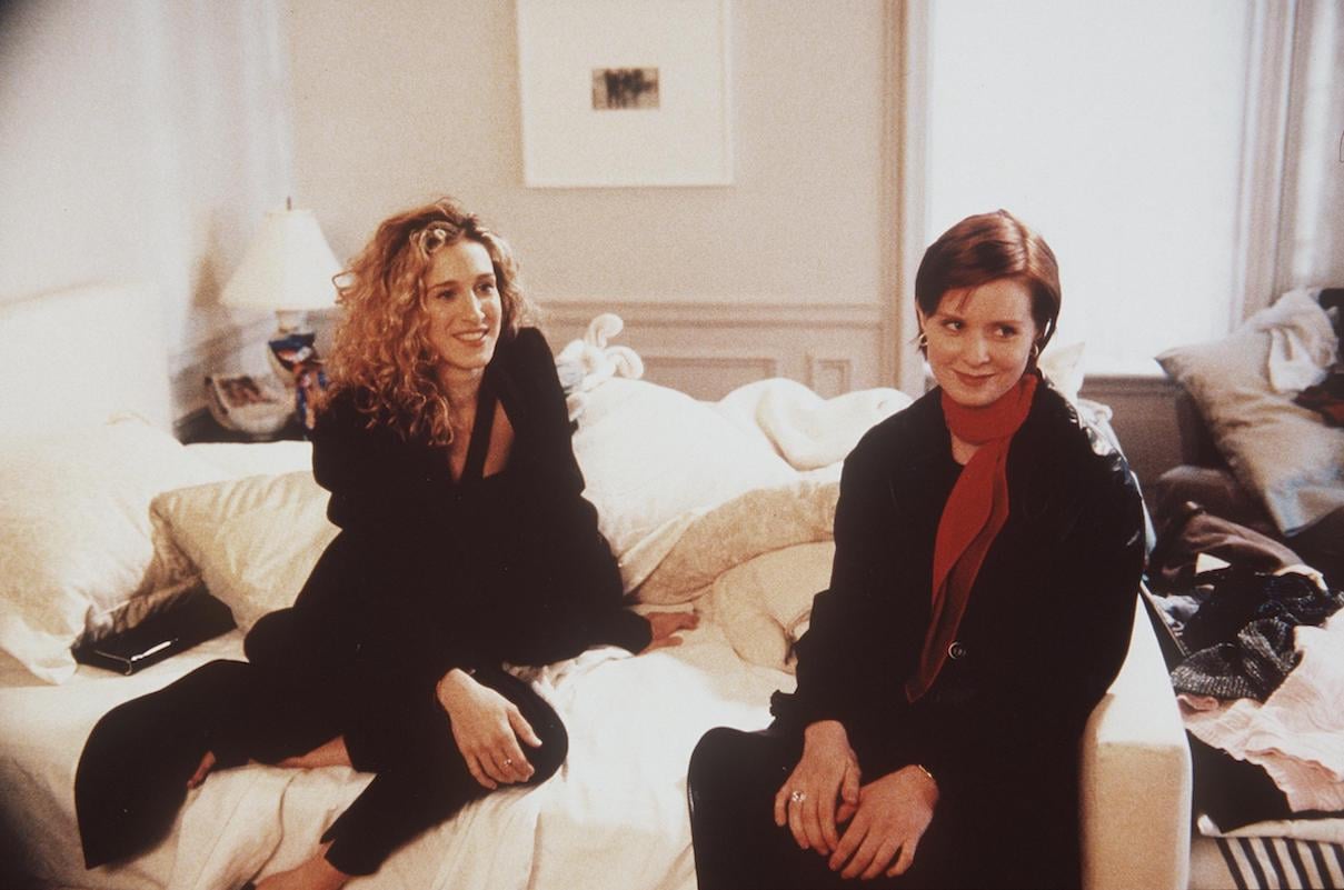 Sarah Jessica Parker and Cynthia Nixon on 'Sex and the City'