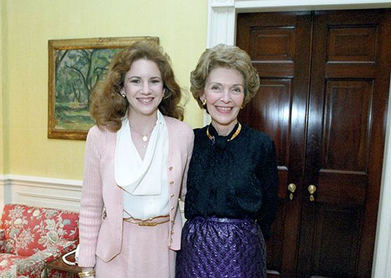 Melissa Gilbert and First Lady Nancy Reagan in 1982