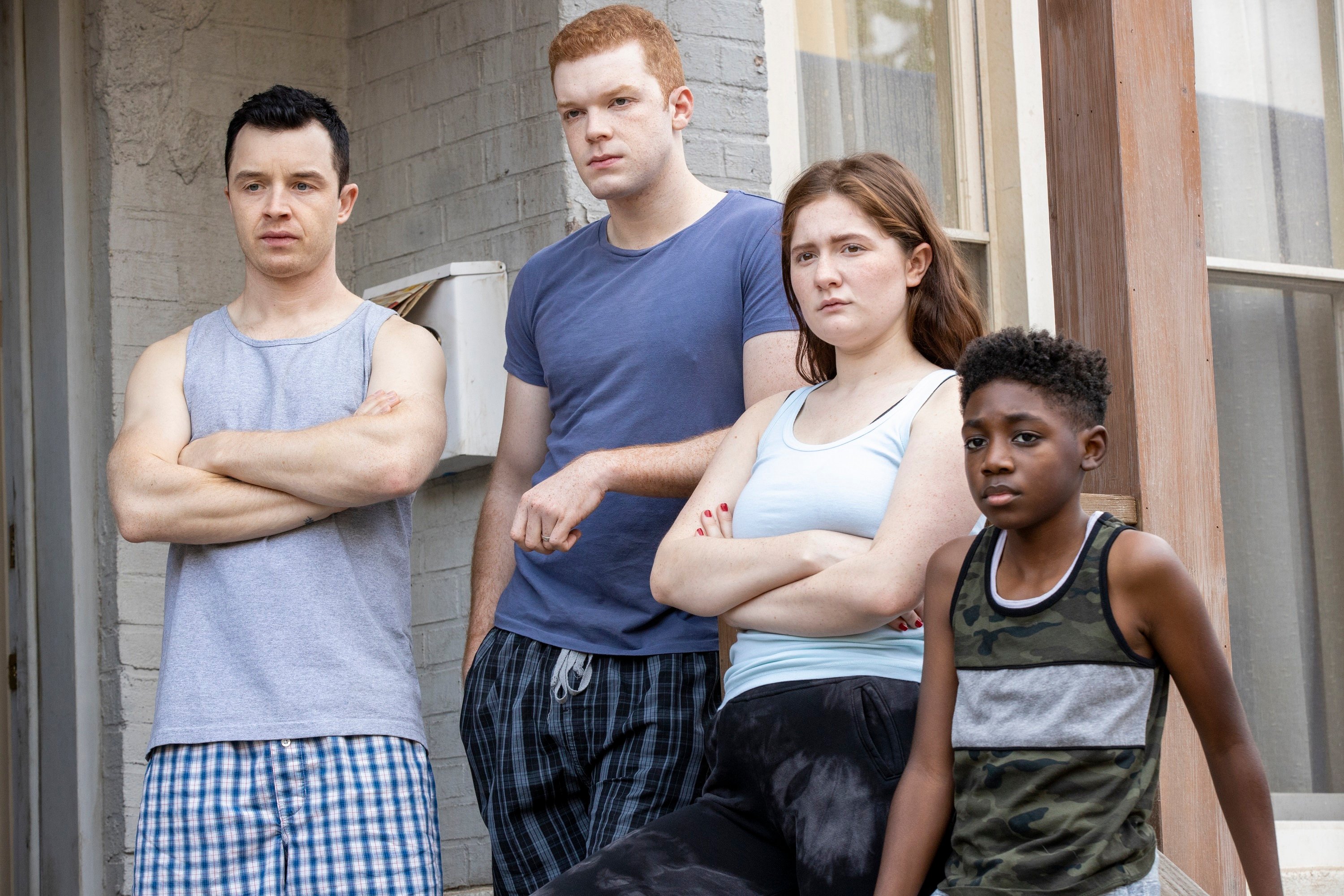 'Shameless' stars Noel Fisher as Mickey Milkovich, Cameron Monaghan as Ian Gallagher, Emma Kenney as Debbie Gallagher and Christian Isaiah as Liam Gallagher
