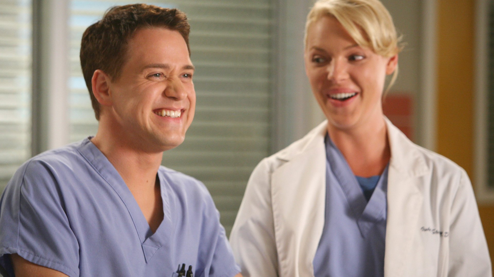 T.R. Knight as George O'Malley and Katherine Heigl as Izzie Stevens on 'Grey's Anatomy'