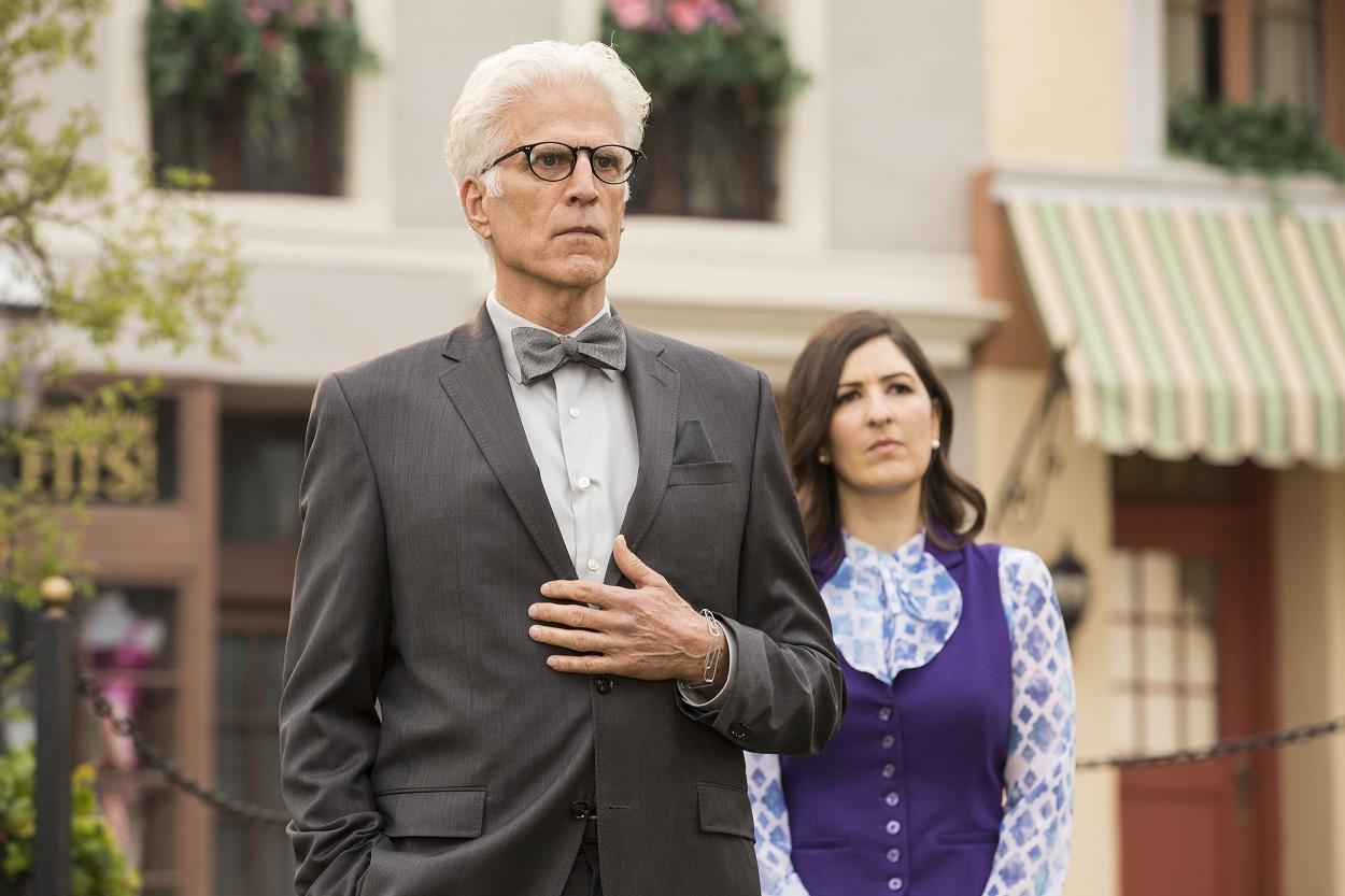 The Good Place stars Ted Danson and D'Arcy Carden