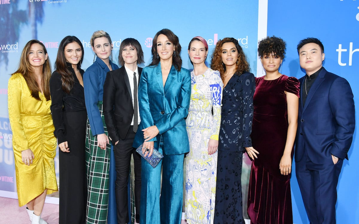 The cast of 'The L Word: Generation Q' posing together on the red carpet at an event
