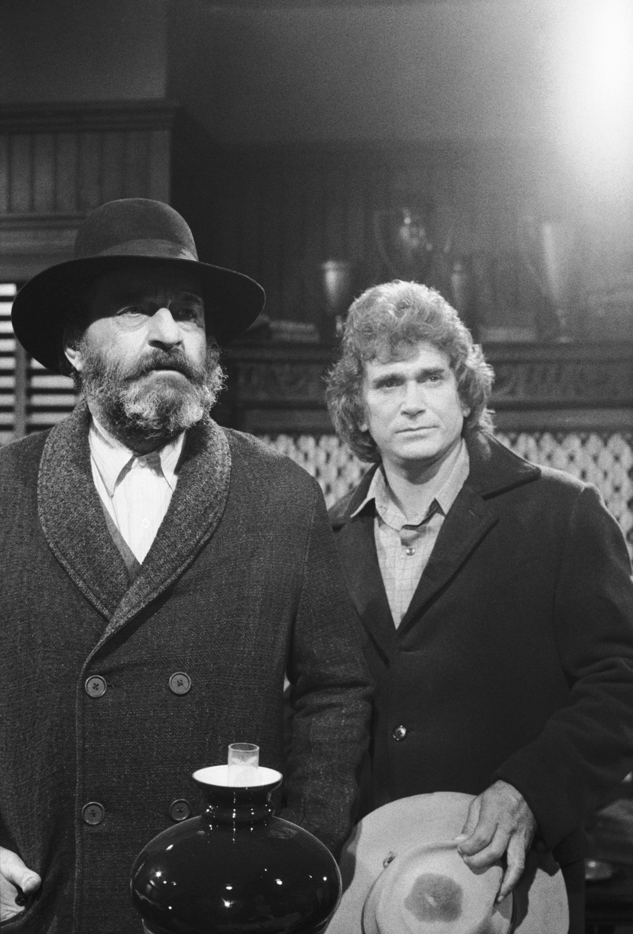 Victor French and Michael Landon of 'Little House on the Prairie'