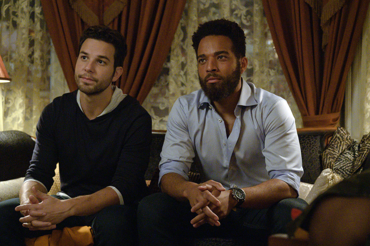 Skylar Astin as Max, John Clarence Stewart as Simon