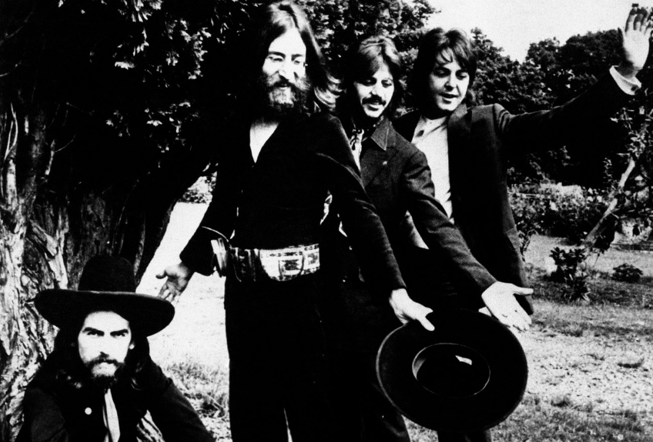 Beatles posing in 1969