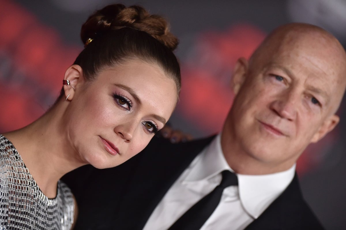 Billie Lourd and dad Bryan Lourd attend the Los Angeles premiere of 'Star Wars: The Last Jedi' on December 9, 2017. 