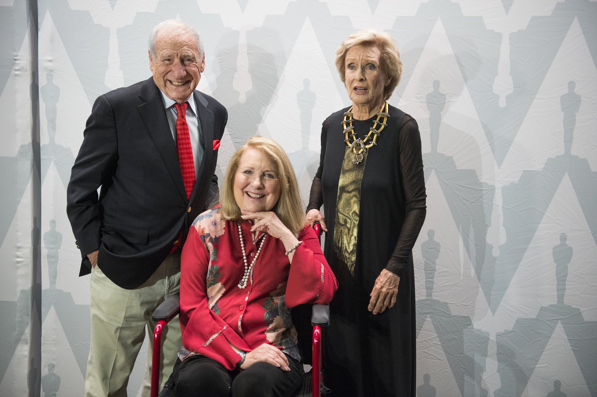 Mel Brooks, Teri Garr, and Cloris Leachman of Young Frankenstein 