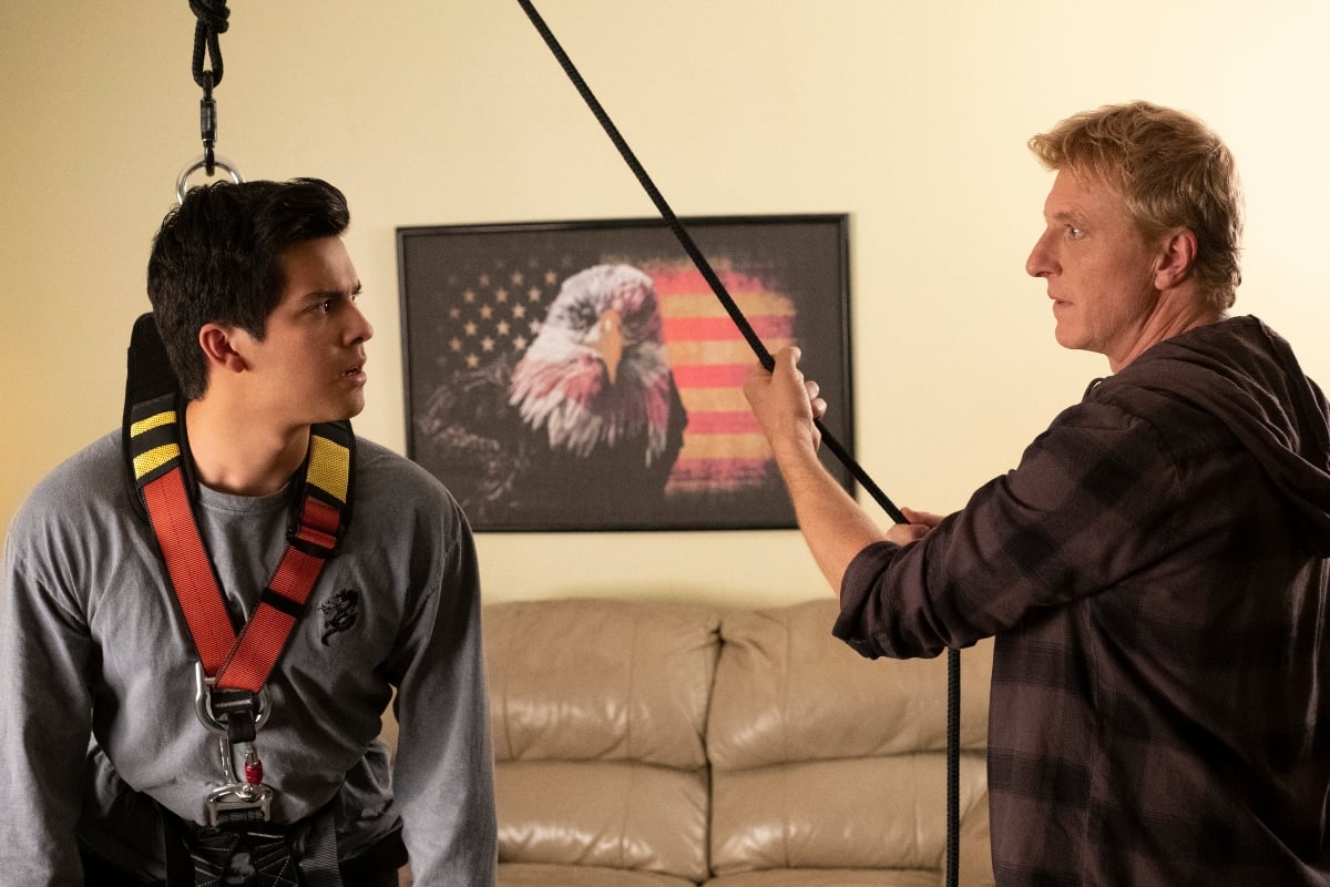 'Cobra Kai' Season 3 with Xolo Mariduena as Miguel Diaz and William Zabka as Johnny Lawrence