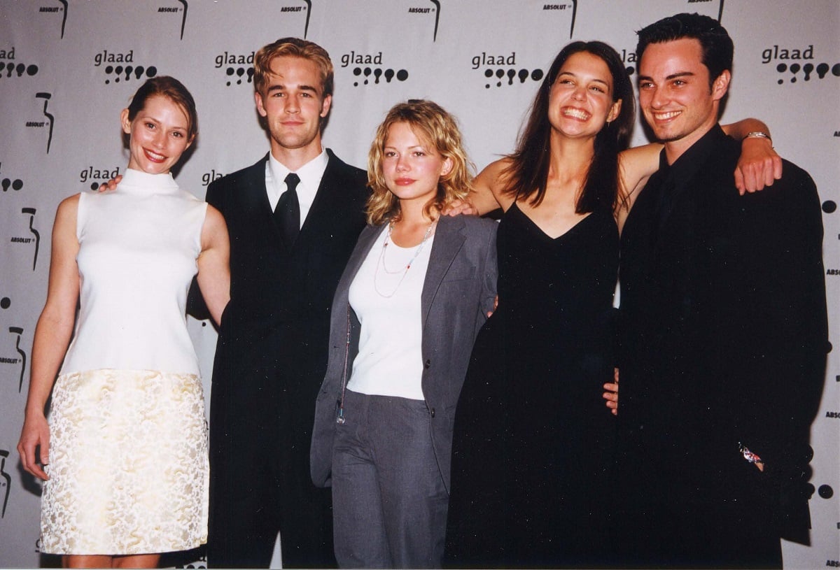 (L-R): Meredith Monroe, James Van Der Beek, Michelle Williams, Katie Holmes and Kerr Smith